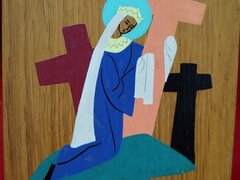 Icoana pictata pe lemn, Sainte Helene si semnata